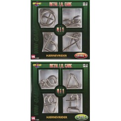 VINI Metal IQ Games 4 Stk. Assorteret | Hjernetræning | Bakkeleg