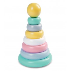 RINGTÅRN I TRÆ PASTELFARVET 55588