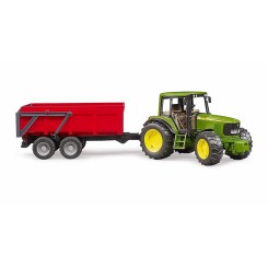 Bruder 02057 John Deere 6920 traktor med rød tiptrailer i skala 1:16.