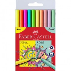 GRIP TUSSER 10 STK ASS NEON PASTEL