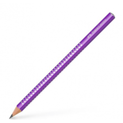 Faber-Castell tyk glimmerblyant i lilla med ergonomisk design.