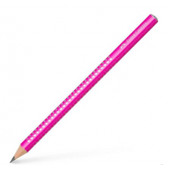 Faber-Castell tyk glimmerblyant i pink med ergonomisk design.