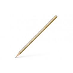 Faber-Castell Sparkle blyant i guld med elegant glimmerdesign.