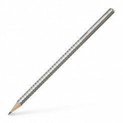 Faber-Castell Sparkle blyant i sølv med elegant glimmerdesign.