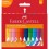Faber-Castell GRIP Jumbo farvekridt 122540 – 12 farverige plastkridt.