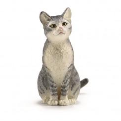 Schleich Siddende Kat 13771 – realistisk kattefigur til leg og samling.