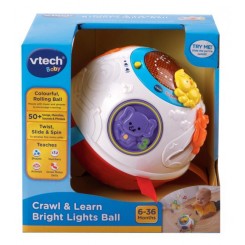 VTech Baby kravle- og lærebold med dansk tale, lys, lyd og motor, der får bolden til at bevæge sig. Fra 6 måneder.