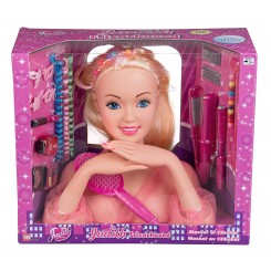 Judith frisørhoved med tilbehør 61190 til styling og hårleg.