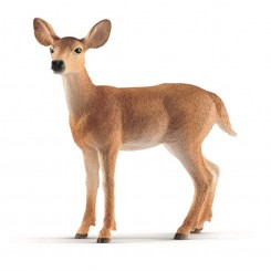 Schleich Hvidhalet Hind 14819 – naturtro figur af et vildt dyr.