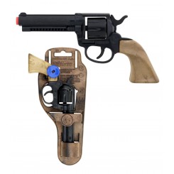 GONHER cowboypistol i plast til 8-skuds krudt på ophæng.