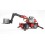 Bruder 02129 Manitou MRT 2150 teleskoplæsser i skala 1:16 med udtrækkelig teleskoparm og tilbehør.