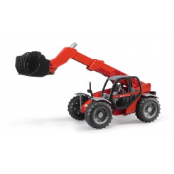 Bruder 02125 Manitou MLT 633 teleskoplæsser med udtrækkelig teleskoparm og bevægelig skovl i skala 1:16.