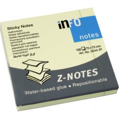 STICKY Z-NOTES GUL 75  X 75 MM