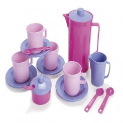 Prinsesse kaffestel med 17 dele til hyggelige teselskaber og rolleleg.