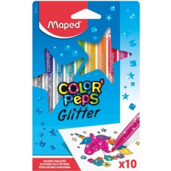 COLOR PEPS GLITTER TUSCH 10 PAK MAPED