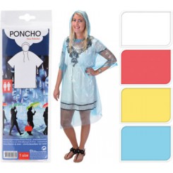 Engangs regnslag poncho til voksne – let og praktisk beskyttelse mod regn.