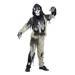 Rio Skelet Zombie Kostume 140 cm | Udklædning | Bakkeleg