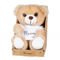 Krammebamse Mormor 63003 med hvid T-shirt og teksten “Mormor”.
