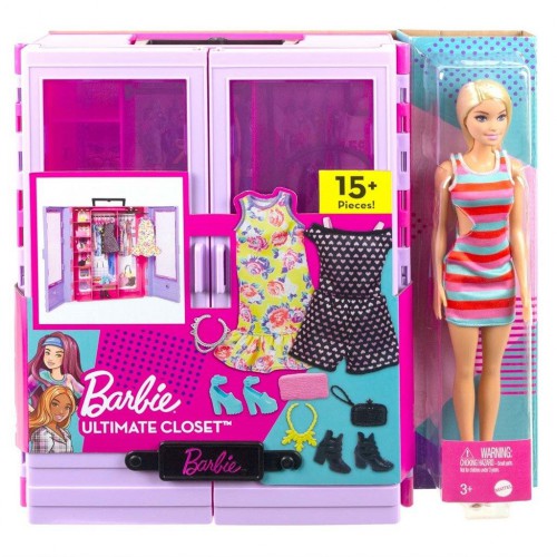 Barbie Ultimativt Tøjskab med Dukke | Mattel | Bakkeleg