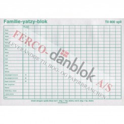Familie Yatzy A5 – klassisk terningespil til hele familien.