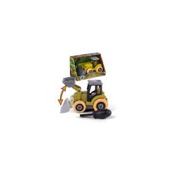 Bull Take Apart samle-selv traktor med grab og skruetrækker til at skille traktoren ad og samle den igen.
