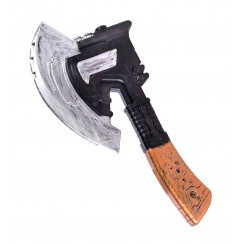 Zombie økse 34 cm som uhyggeligt tilbehør til Halloween og udklædning.