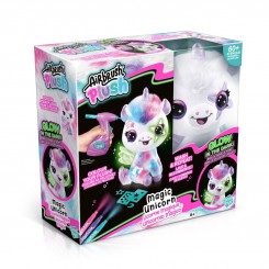 AIRBRUSH PLUSH ENHJØRNING SELVLYSENDE