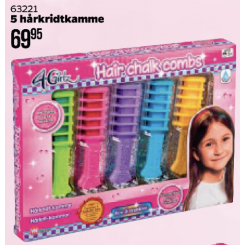 4-Girlz Hårkridt 5 Kamme 63221 | Farver til Håret | Bakkeleg