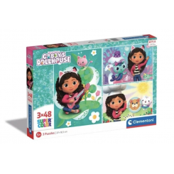 GABBY'S DOLLHOUSE PUSLESPIL 3X48
