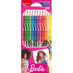 BARBIE FARVEBLYANTER 12 STK MAPED