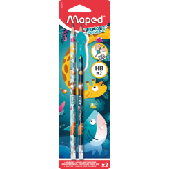 JUNGLE BLYANTER 2 STK M HOLDER MAPED