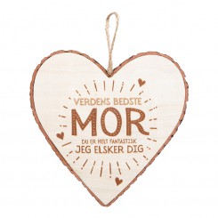 MOR træhjerte – en sød og personlig lille gave til en helt særlig mor.