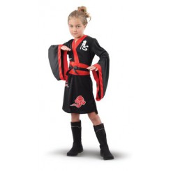 NINJA PIGE DRAGT + BÆLTE 120CM 42532