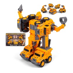 Transrobot 5-i-1 Construction med 5 køretøjer, der kan samles til en stor robot