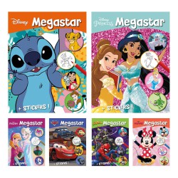 Disney Malebog med Stickers – 128 Sider