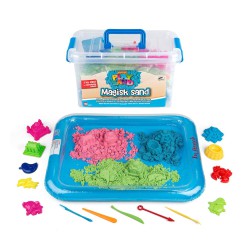 ArtKids kuffert med 2 kg sand til kreativ og fantasifuld leg – 32878.