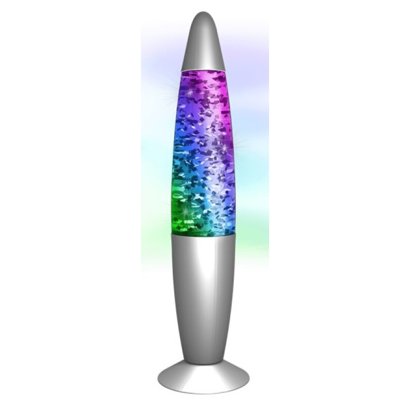 GLITTER LAMPE LED-FARVESKIFTENDE 34 CM MUSIC 501131