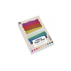 A4 Blok m. Glitterkarton
