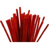 Chenille Rød 30 cm 50 stk. | 6 mm Hobby Chenille | Bakkeleg