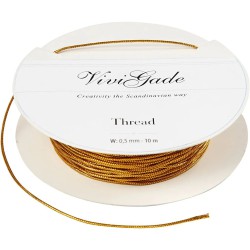 GULD TRÅD, 0,5mm, 10m