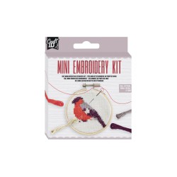 Mini broderisæt 12,5*10cm Fugl.