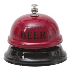 RINGEKLOKKE "RING FOR A BEER" RØD