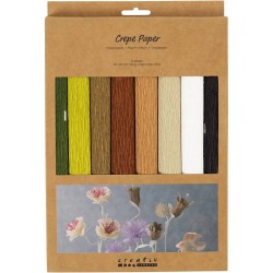 CREPEPAPIR NATUR FARVER 25x60 cm