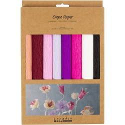 CREPEPAPIR RØDLIGE FARVER 25x60 cm - 209010