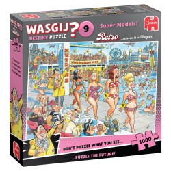 Wasgij Retro Destiny 9 – Super Models! underholdende puslespil med 1000 brikker.