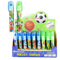 ERASER ROCKET SPORTS 2ass 12cm