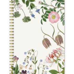 NOTESBOG M BLOMSTER, HVID