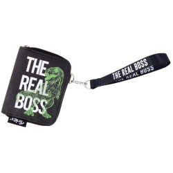 Tinka Wallet pung med dinosaurmotivet "The Real Boss".