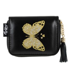 PUNG SORT M/SOMMERFUGL TINKA WALLET