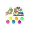 Pufferz Squeeze Ball med bløde pigge i assorterede neonfarver.